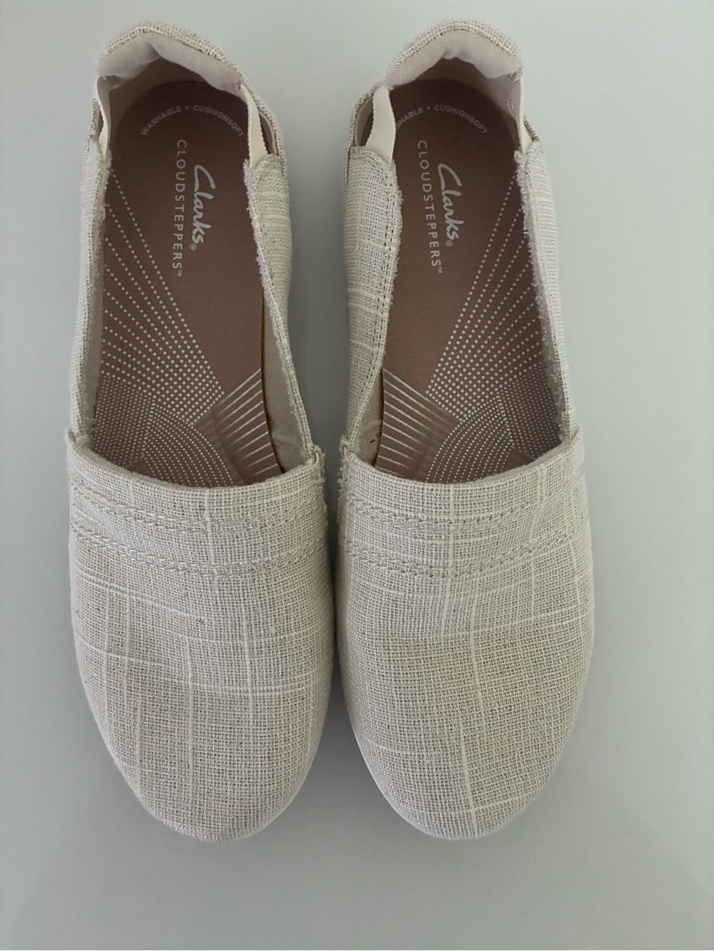 Clarks Cloudsteppers Breeze Step II Natural Interest Slip On Shoes US Size 11M